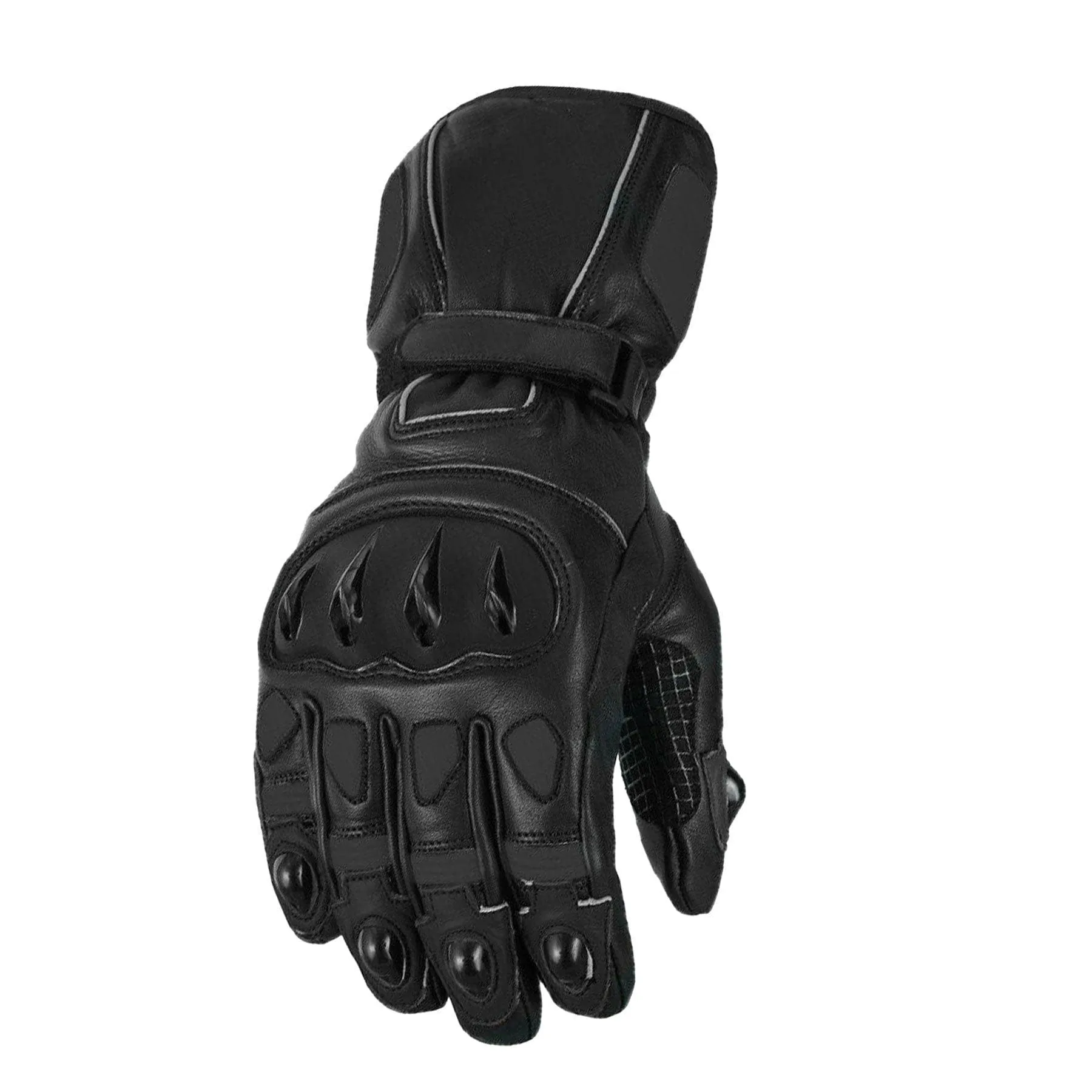 Motorcycle Leather Vented Waterproof Gloves