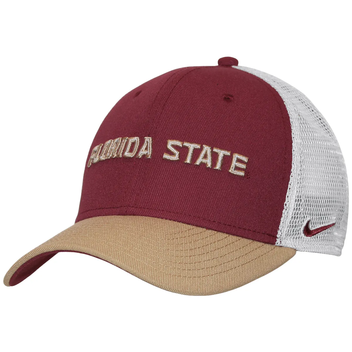 Nike Florida State Rise Structured Adjustable Trucker Cap - Garnet/Gold/White