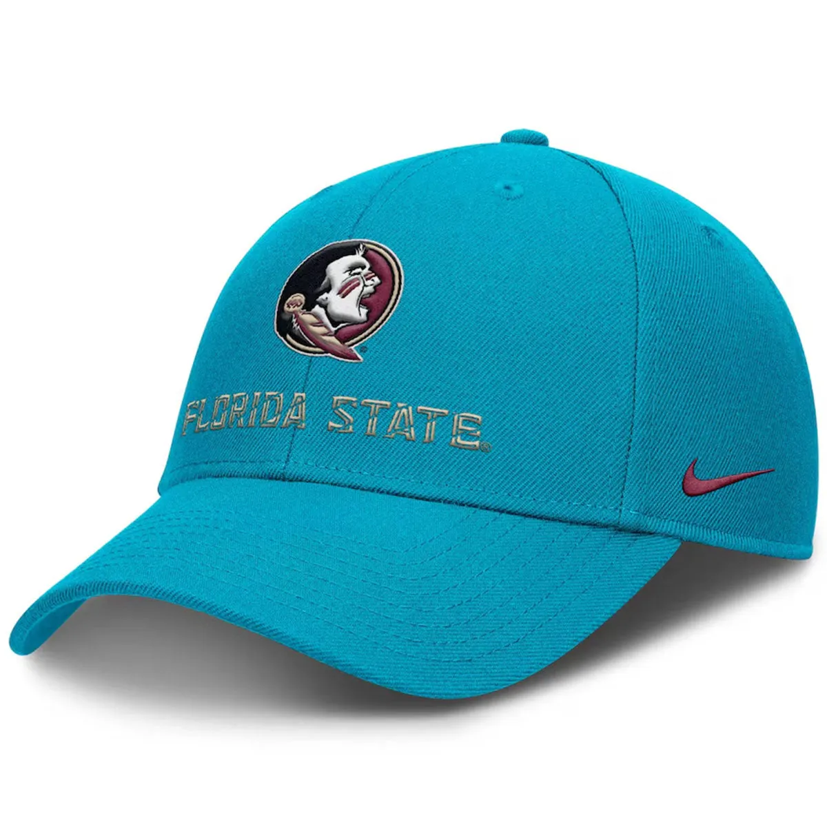 Nike Men's Seminole Logo/Florida State Adjustable Rise Cap - Turquoise