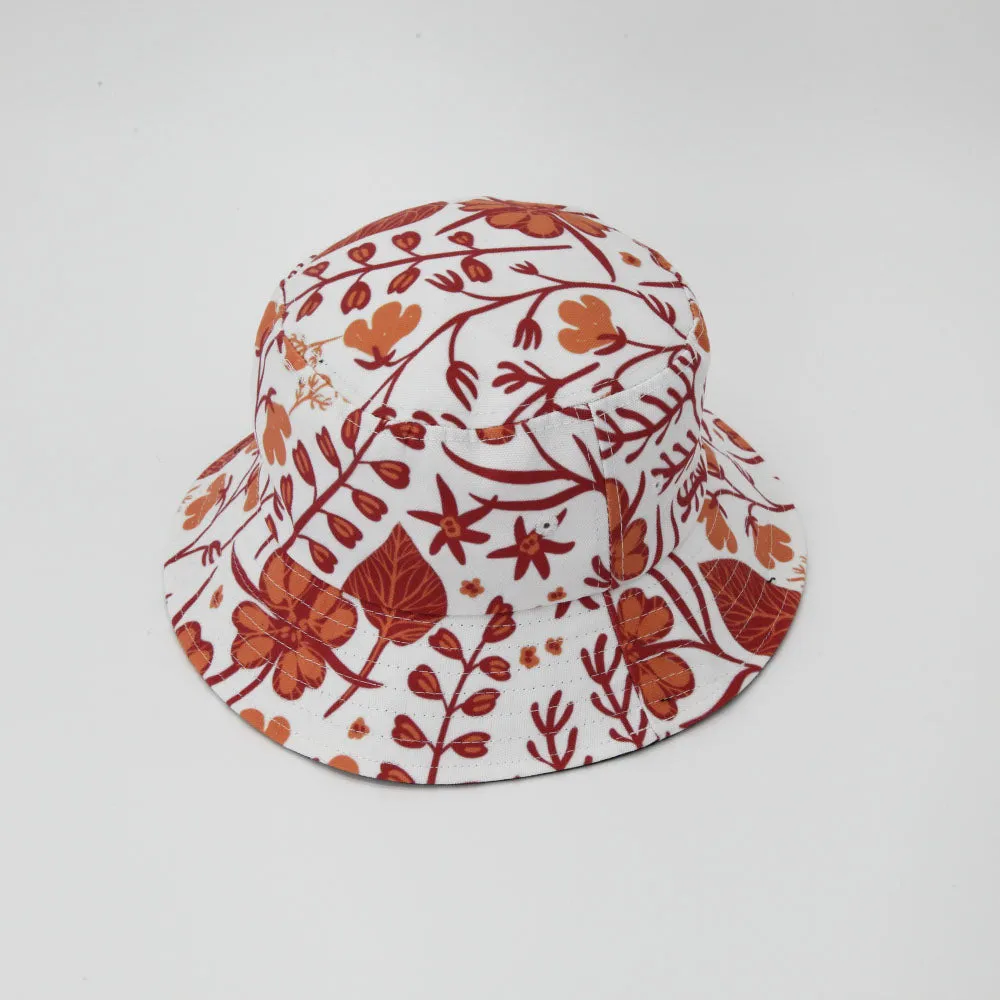 Orange Retro Garden Bucket Hat