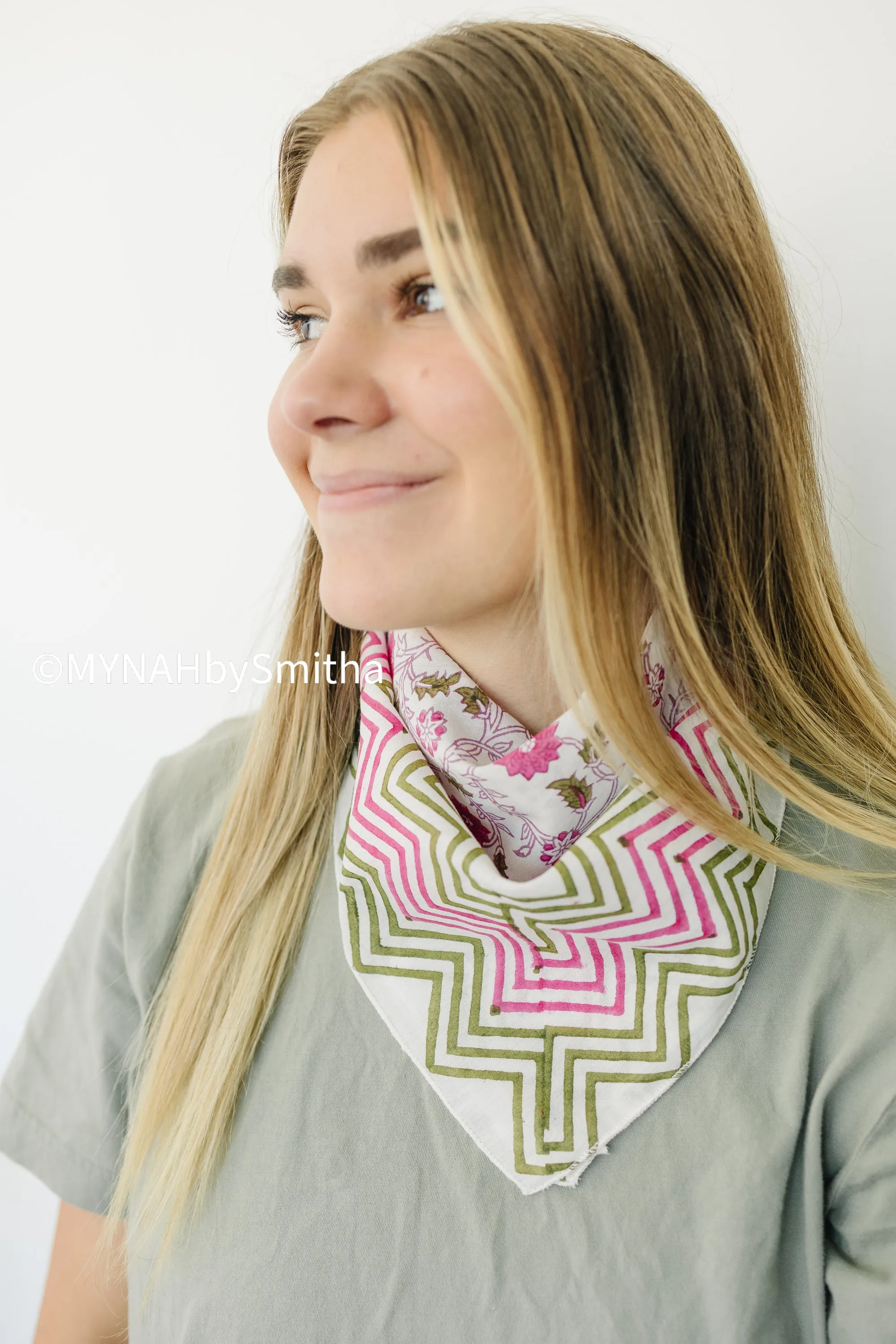 PADMA hand block print bandana