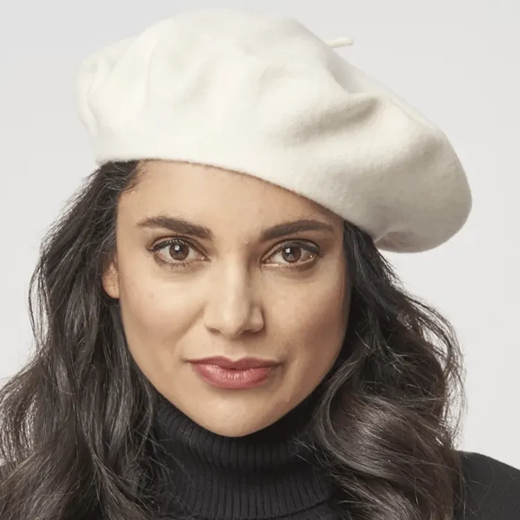 Parkhurst Basque Wool Beret - Winter Ivory