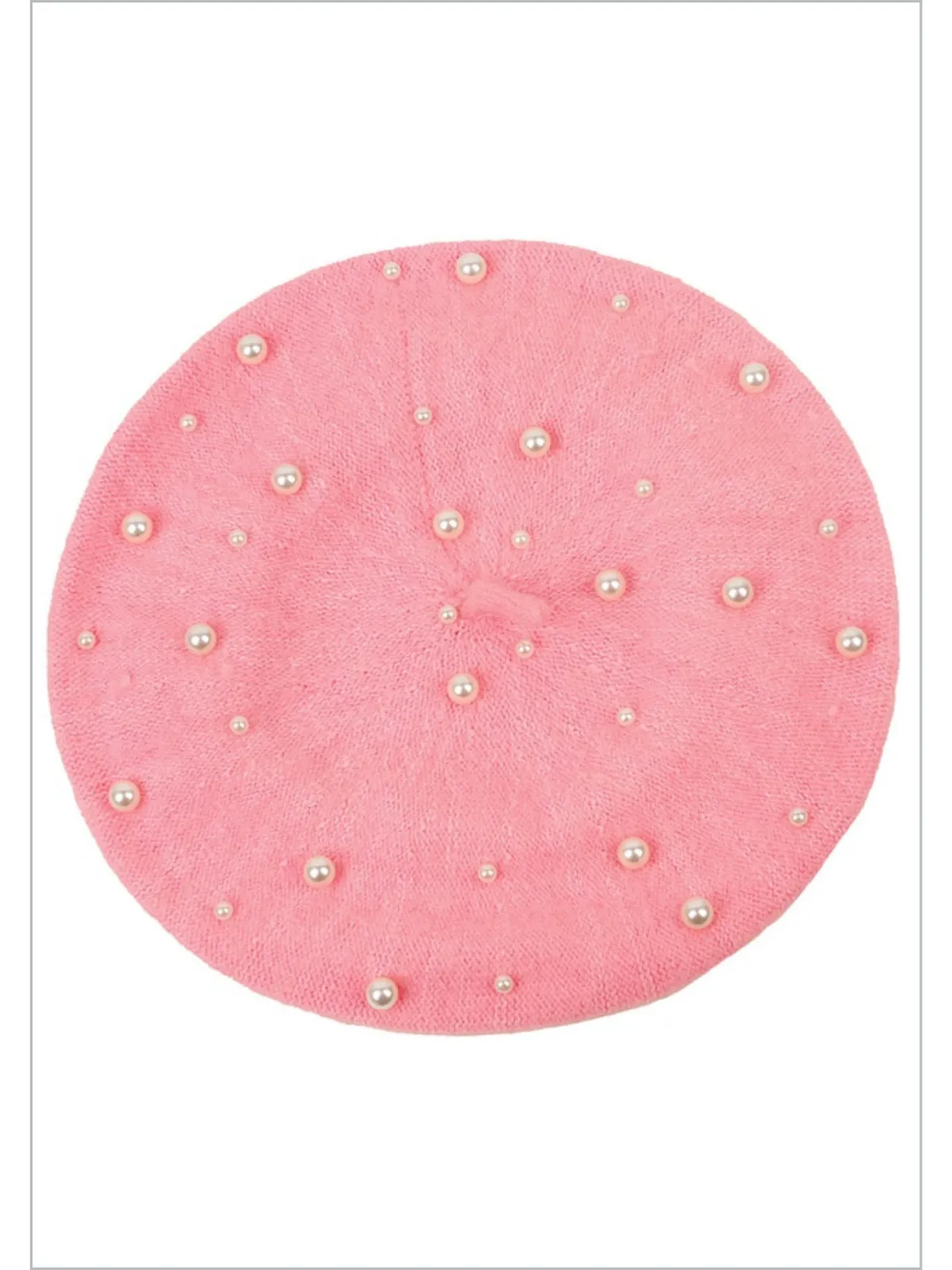 Pearl-Embellished Wool Beret