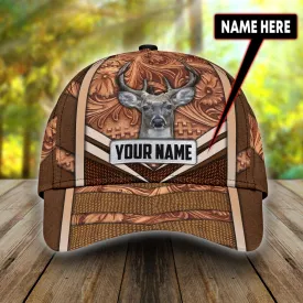 Personalized Brown Hunting Baseball Cap Hat For Men And Women Hunting Gift For Son Dad