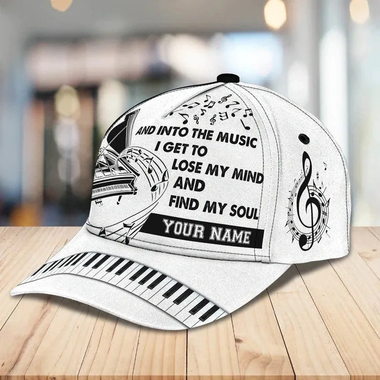 Personalized Water Color Piano 3D Baseball Cap for Girl, Piano Hat for Girlfriend Birthday