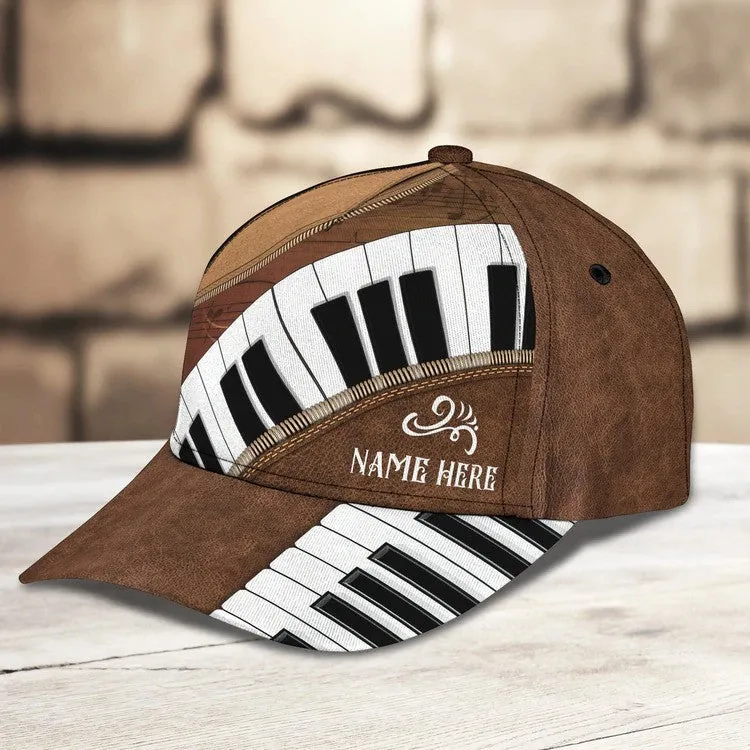 Personalized Water Color Piano 3D Baseball Cap for Girl, Piano Hat for Girlfriend Birthday