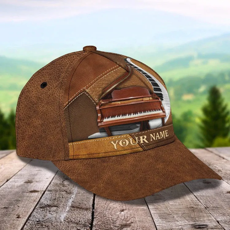 Personalized Water Color Piano 3D Baseball Cap for Girl, Piano Hat for Girlfriend Birthday