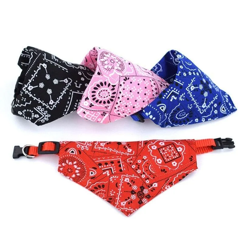 Pet Adjustable Neck Scarf Bandana Collar