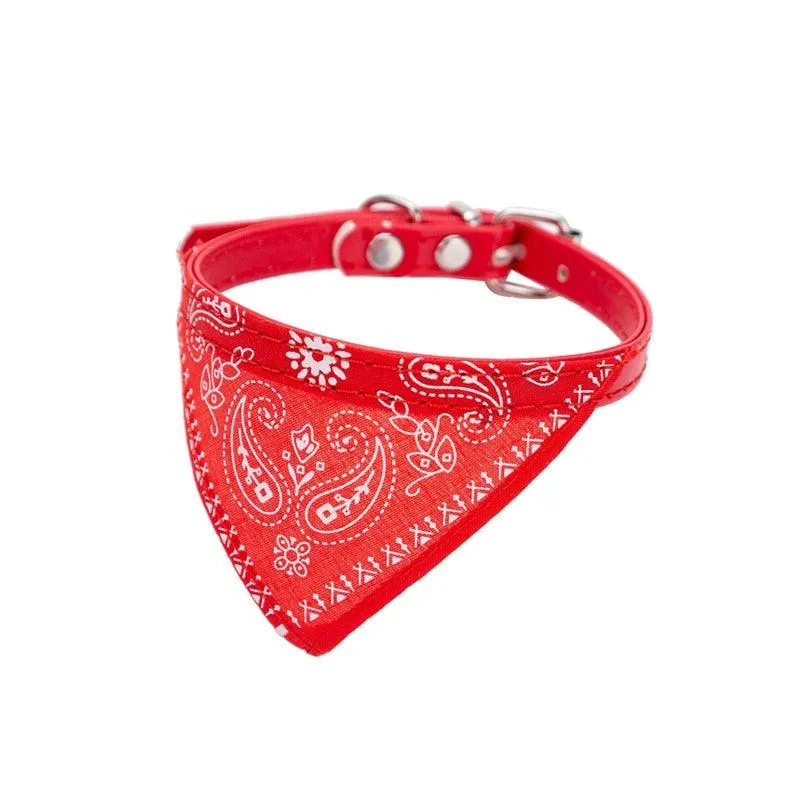 Pet Adjustable Neck Scarf Bandana Collar