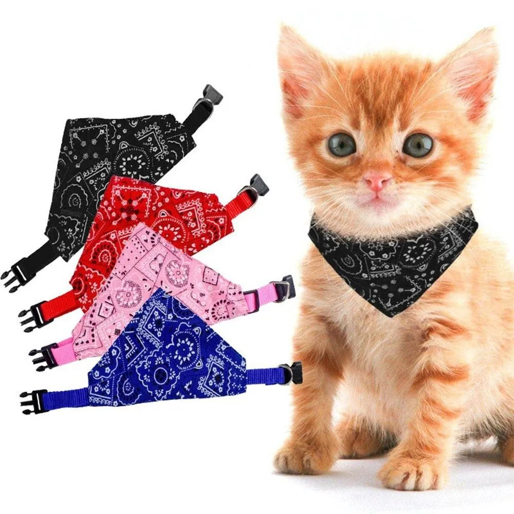 Pet Adjustable Neck Scarf Bandana Collar