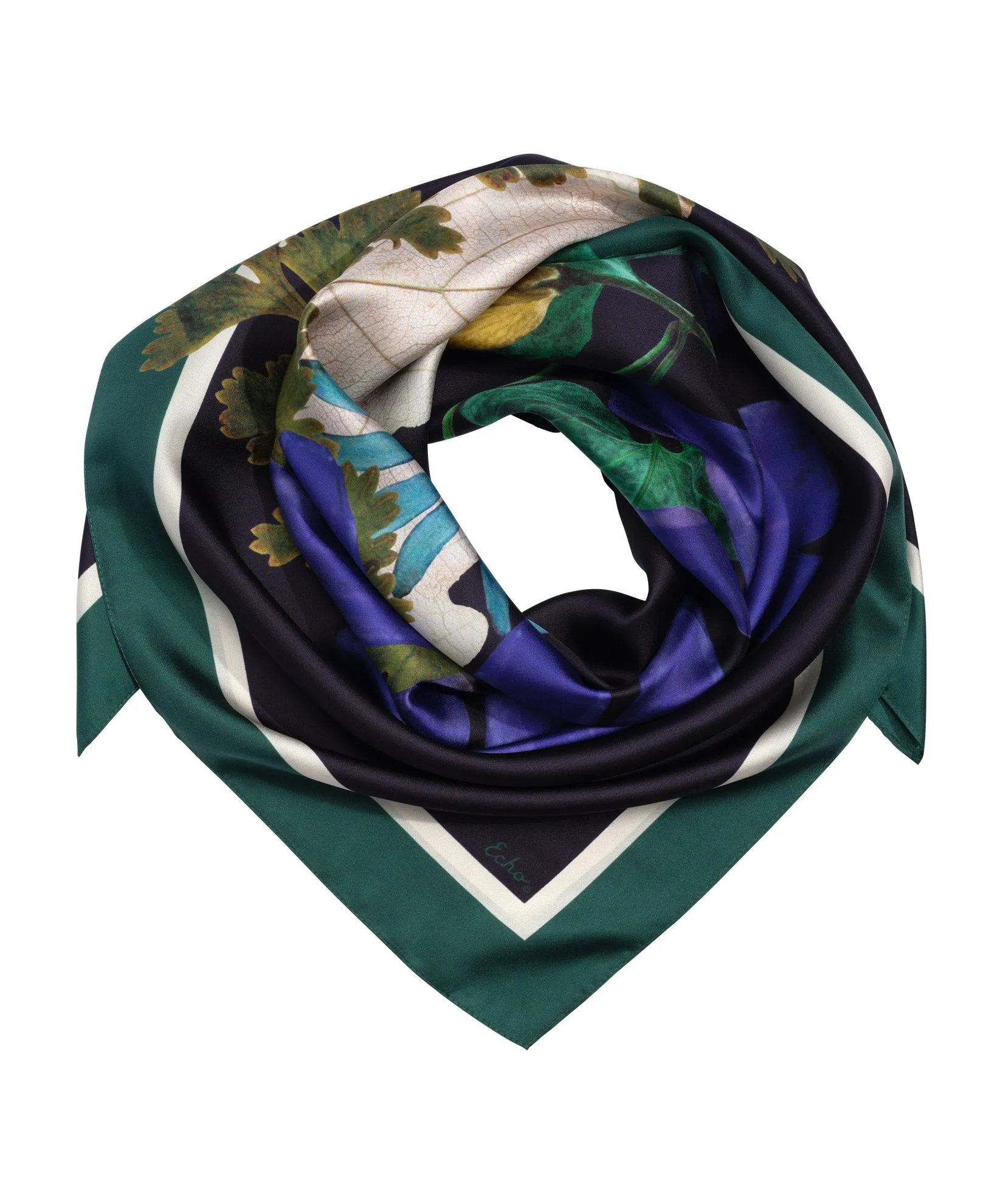 Pressed Flower 35" Silk Square Scarf