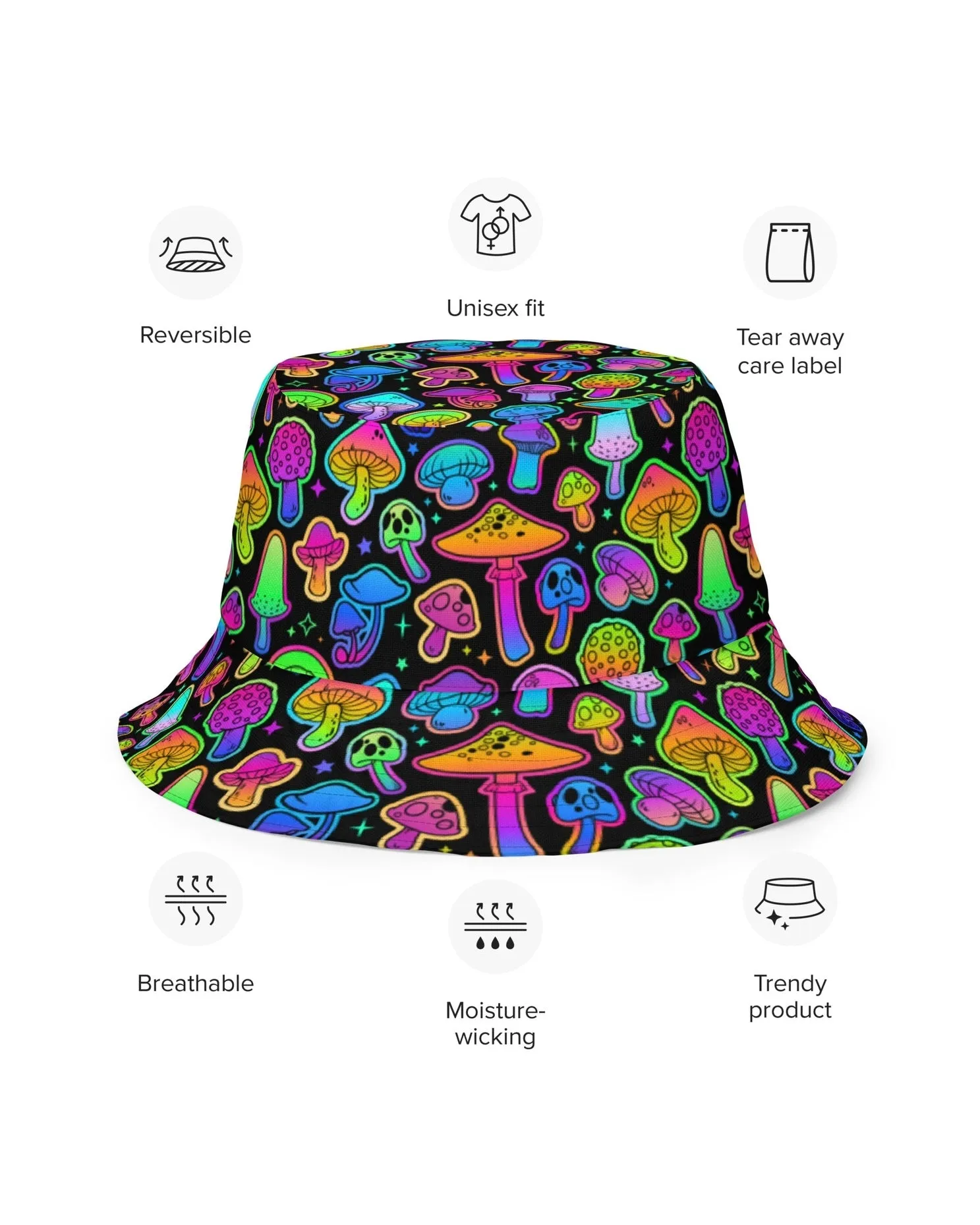 Psilo / Shroom Reversible Bucket Hat