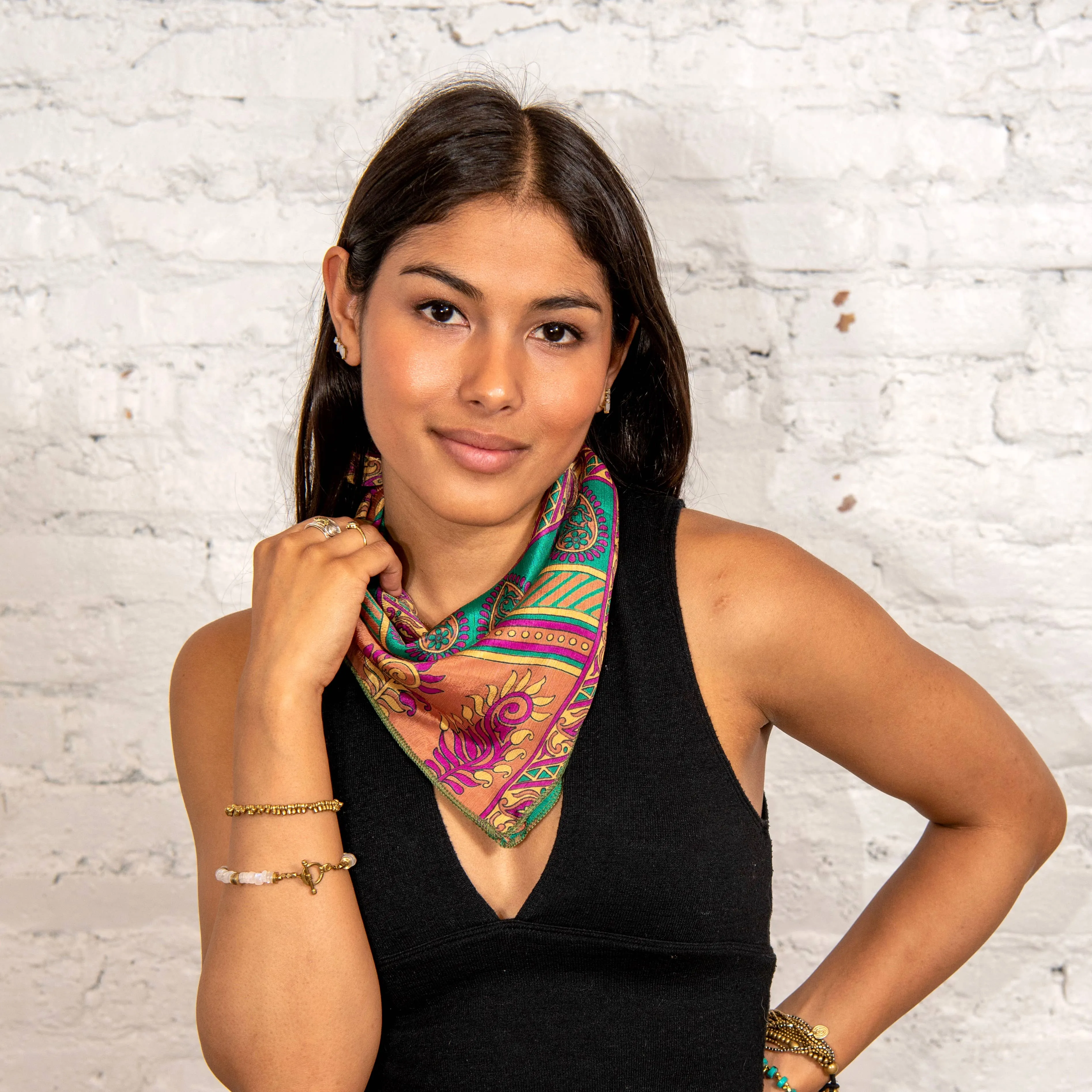 Repurposed Sari Bandana