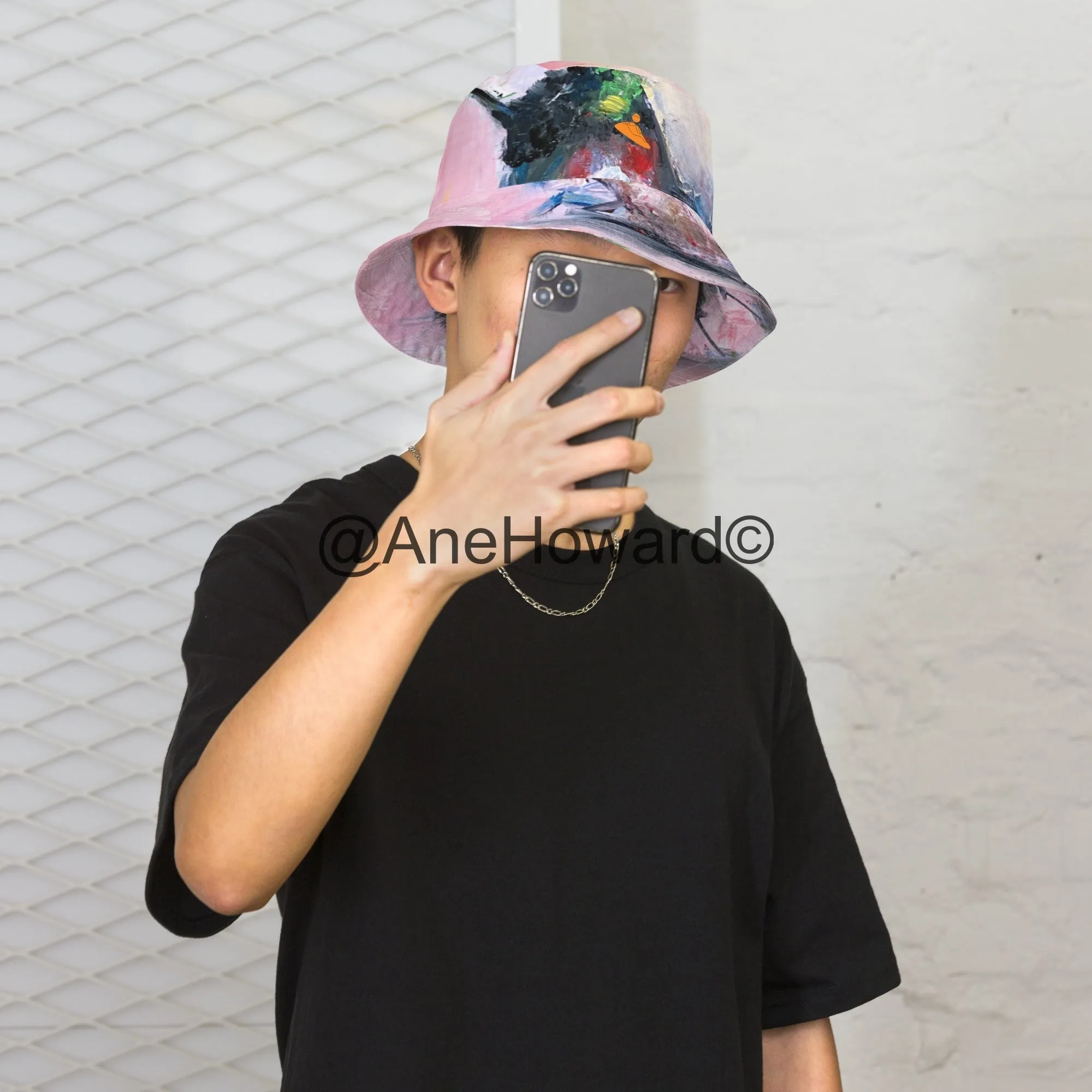 Reversible bucket hat Abstract Bird