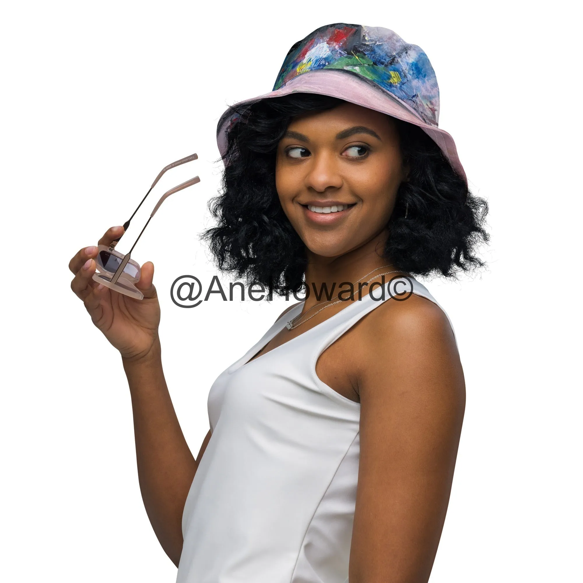 Reversible bucket hat Abstract Bird