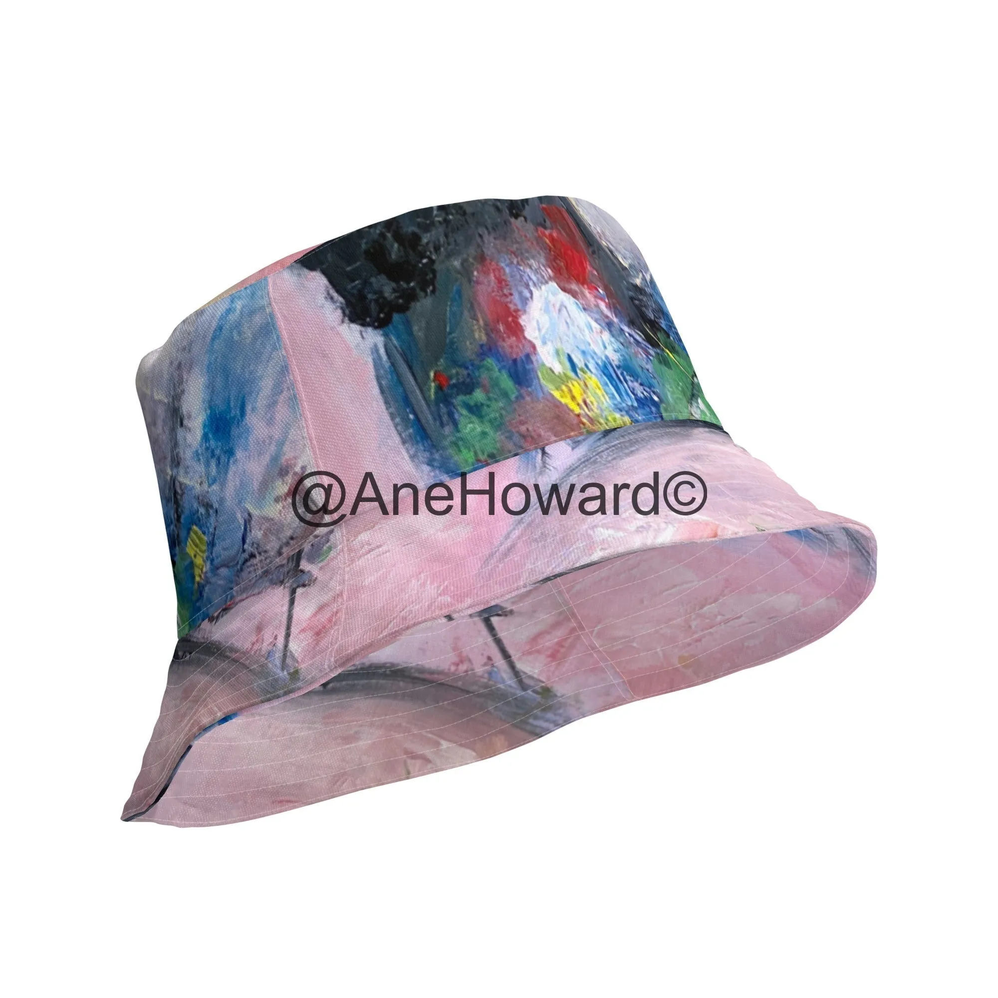 Reversible bucket hat Abstract Bird