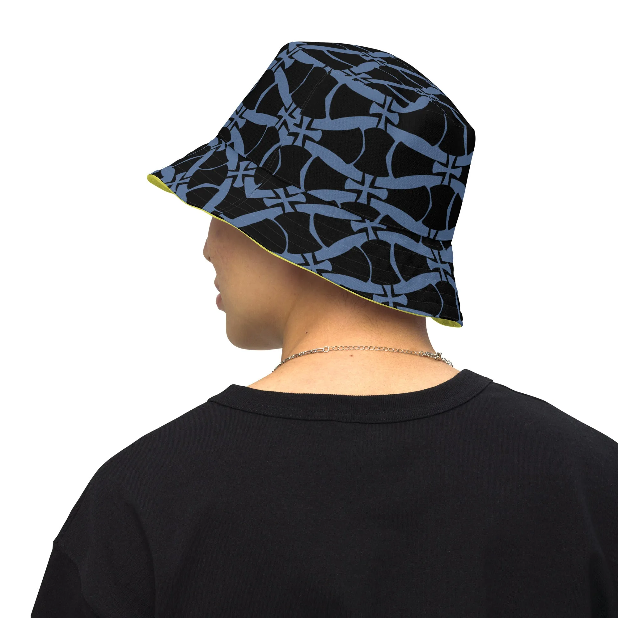 Reversible bucket hat-Allover Crusader Cross Print