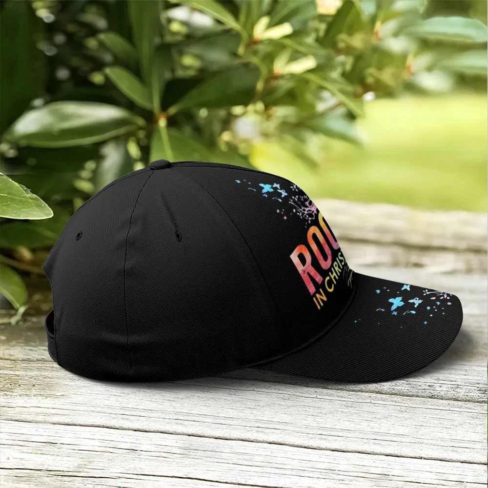 Rooted In Christ Black Baseball Cap Coolspod