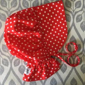 Sewfunky Sun Bonnet - Red Polka Dots