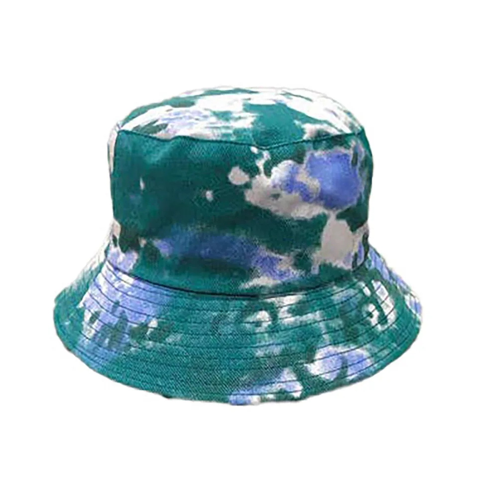 Tie Dye Bucket Hat - Green/Blue - 100% Cotton