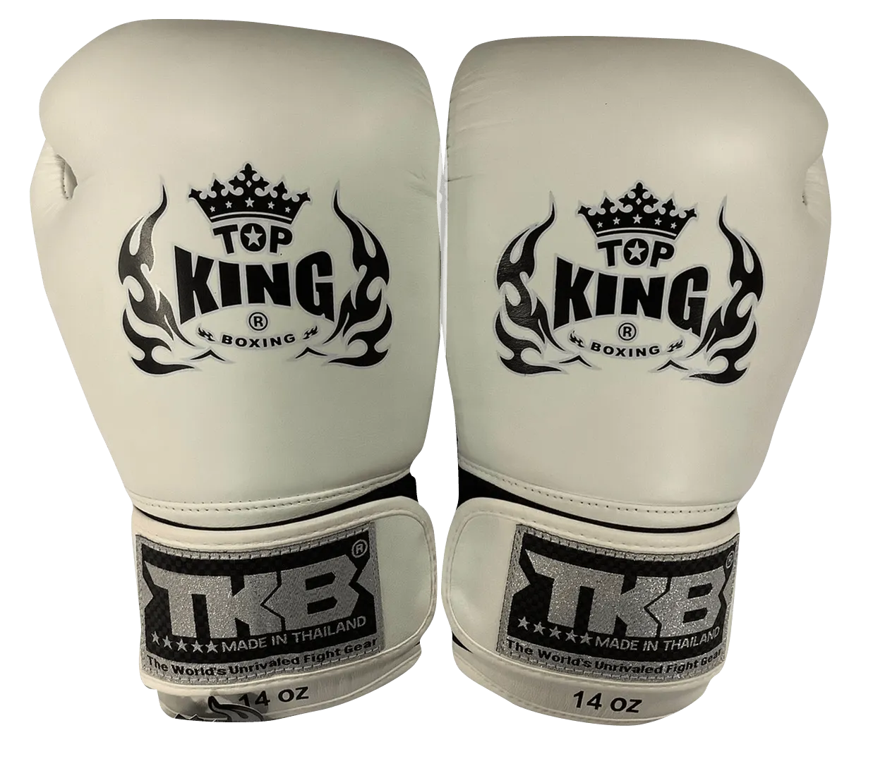 Top King Boxing Gloves Air Velcro TKBGAV White