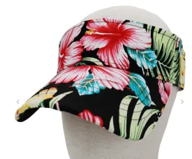 Tropical Hibiscus Sun Visor Hat