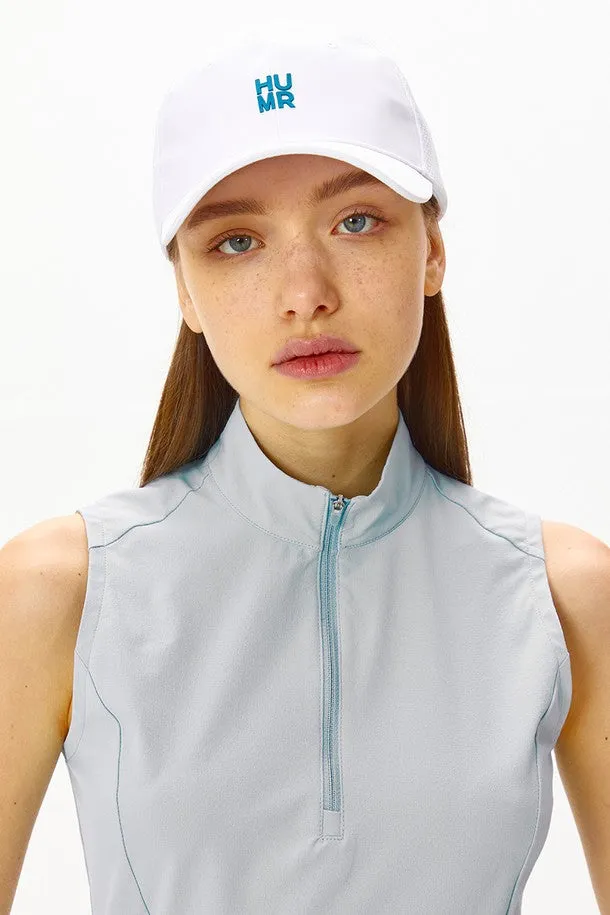 Unisex Small Cube Mesh Ball Cap_WHITE GREEN