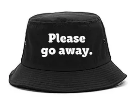 Very Nice Please Go Away Black Red Grey Bucket Hat