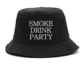 Very Nice Smoke Drink Party Black Bucket Hat