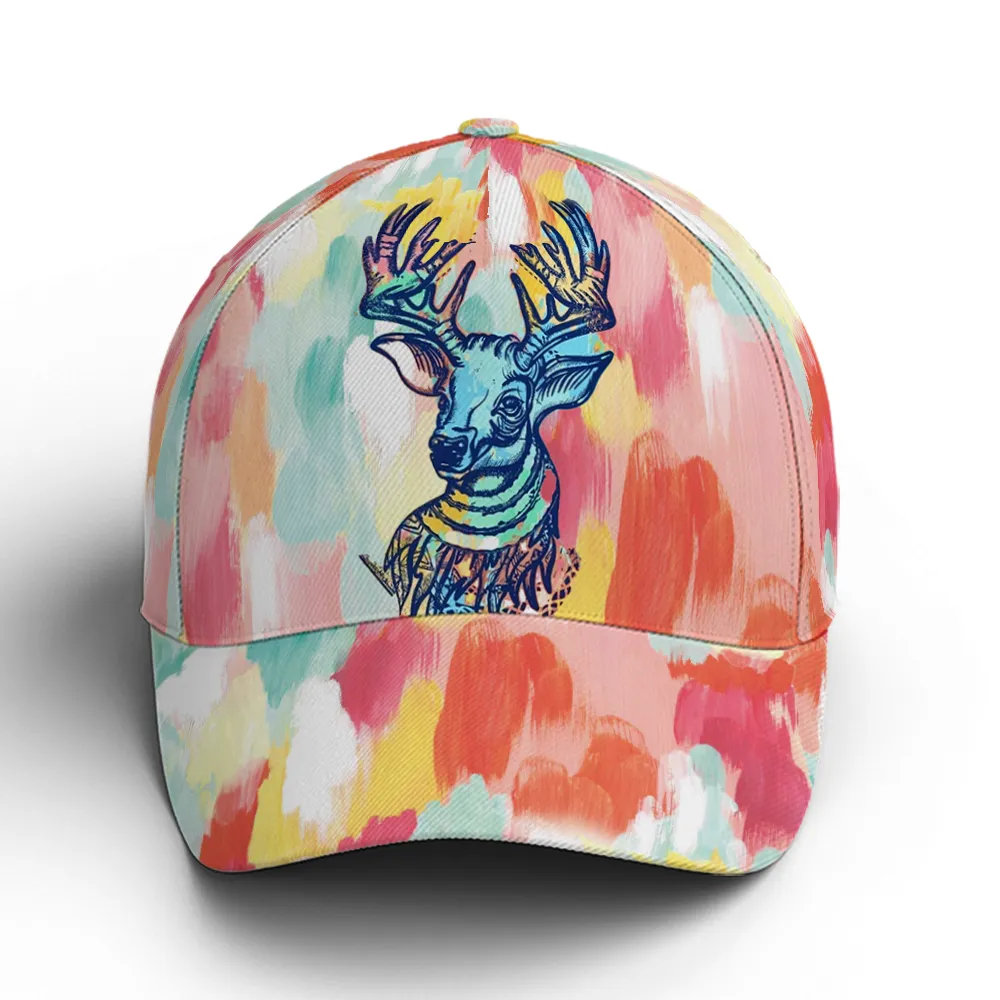 Watercolor Deer All Over Printed Style Baseball Cap Coolspod