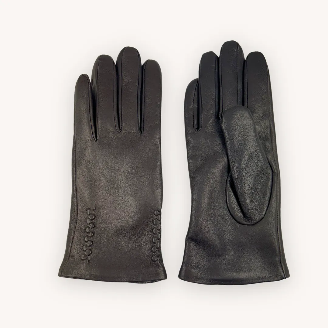 Women's Brown Leather Gloves