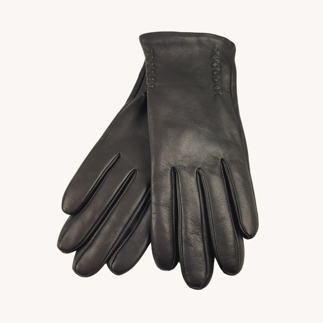 Women's Brown Leather Gloves